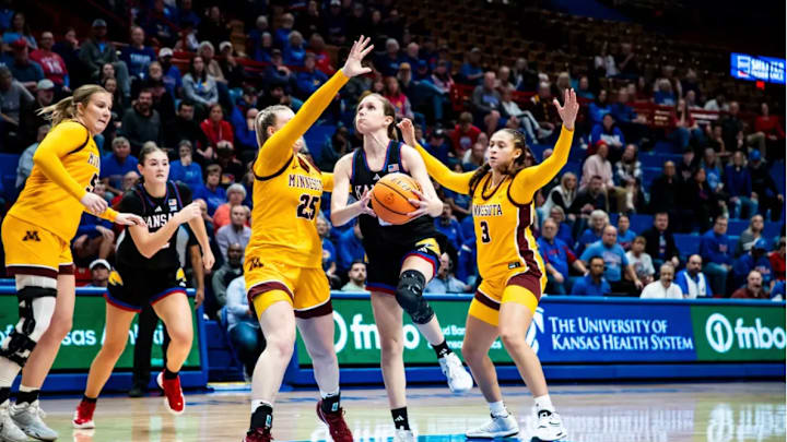 Kansas takes on Minnesota at Allen Fieldhouse on Nov. 19, 2025. 