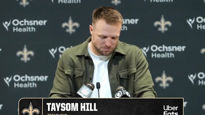 Taysom Hill held an emotional press conference after what was possibly his last game in front of the Saints fans in New Orleans. 