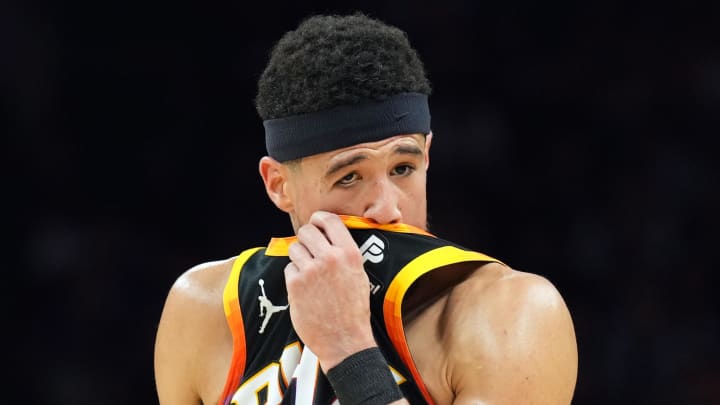 Devin Booker disappointed fans with his Olympics sneakers. Devin Booker disappointed fans with his Olympics sneakers.