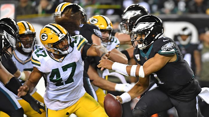 Nov 27, 2022; Philadelphia, Pennsylvania, USA; Philadelphia Eagles quarterback Jalen Hurts (1) is