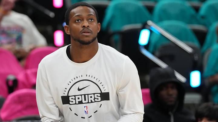 May 22, 2026; San Antonio, Texas, USA; San Antonio Spurs guard De'Aaron Fox (4) practices before Game 3 of the Western Conference Finals for the 2026 NBA Playoffs at Frost Bank Center. May 22, 2026; San Antonio, Texas, USA; San Antonio Spurs guard De'Aaron Fox (4) practices before Game 3 of the Western Conference Finals for the 2026 NBA Playoffs at Frost Bank Center.