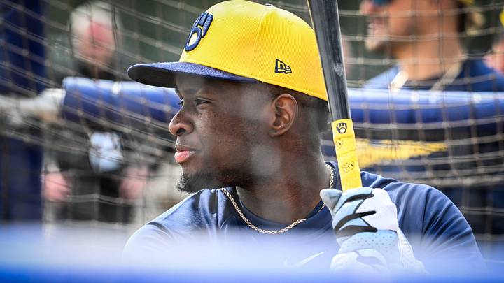 Milwaukee Brewers outfielder Luis Lara takes batting practice during spring training workouts Monday, February 17, 2025, at American Family Fields of Phoenix in Phoenix, Arizona.