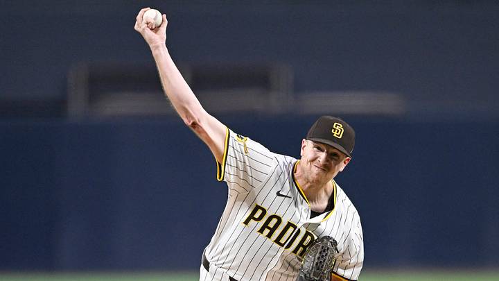 Sep 22, 2025; San Diego, California, USA; San Diego Padres starting pitcher Nick Pivetta #27 delivers during the first inning against the Milwaukee Brewers at Petco Park. Mandatory Credit: Denis Poroy-Imagn Images Sep 22, 2025; San Diego, California, USA; San Diego Padres starting pitcher Nick Pivetta #27 delivers during the first inning against the Milwaukee Brewers at Petco Park. Mandatory Credit: Denis Poroy-Imagn Images