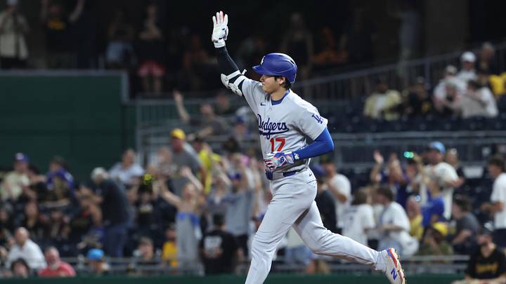 Jun 10, 2026; Pittsburgh, Pennsylvania, USA; Los Angeles Dodgers designated hitter Shohei Ohtani (17) circles the bases on a two run home run against the Pittsburgh Pirates during the ninth inning at PNC Park. Mandatory Credit: Charles LeClaire-Imagn Images Jun 10, 2026; Pittsburgh, Pennsylvania, USA; Los Angeles Dodgers designated hitter Shohei Ohtani (17) circles the bases on a two run home run against the Pittsburgh Pirates during the ninth inning at PNC Park. Mandatory Credit: Charles LeClaire-Imagn Images