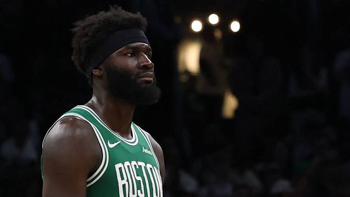 May 2, 2026; Boston, Massachusetts, USA; Boston Celtics guard Jaylen Brown (7) and center Neemias Queta (88) stand on the court late in the second half of their loss to the Philadelphia 76ers in game seven of the first round of the 2026 NBA Playoffs at TD Garden. Mandatory Credit: Winslow Townson-Imagn Images May 2, 2026; Boston, Massachusetts, USA; Boston Celtics guard Jaylen Brown (7) and center Neemias Queta (88) stand on the court late in the second half of their loss to the Philadelphia 76ers in game seven of the first round of the 2026 NBA Playoffs at TD Garden. Mandatory Credit: Winslow Townson-Imagn Images