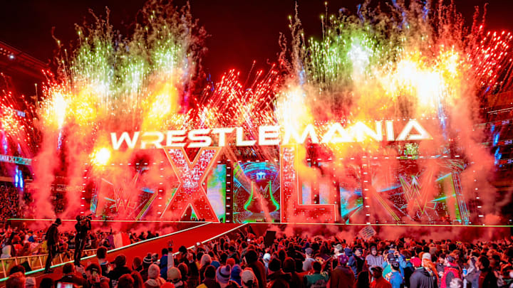 WrestleMania XL pyro blast WrestleMania XL pyro blast