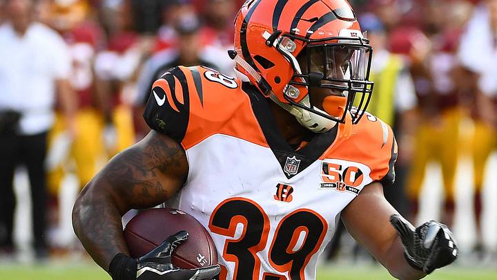 Aug 27, 2017; Landover, MD, USA; Cincinnati Bengals running back Jarveon Williams (39) rushes the ball against the Washington Redskins during the second half at FedEx Field. Mandatory Credit: Brad Mills-USA TODAY Sports Aug 27, 2017; Landover, MD, USA; Cincinnati Bengals running back Jarveon Williams (39) rushes the ball against the Washington Redskins during the second half at FedEx Field. Mandatory Credit: Brad Mills-USA TODAY Sports