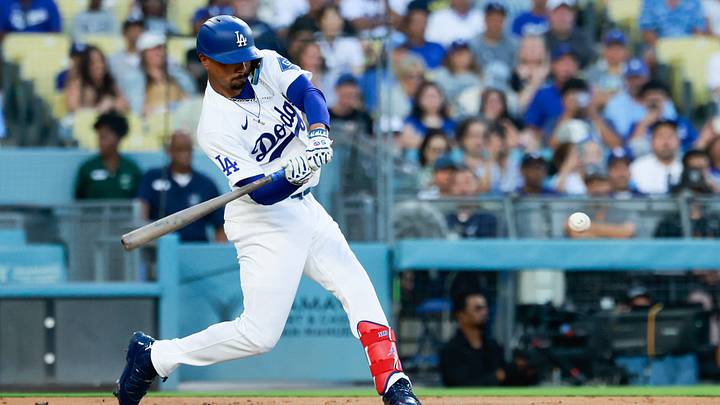 Jul 30, 2026; Los Angeles, California, USA; Los Angeles Dodgers shortstop Mookie Betts (50) at bat in the first inning against the Seattle Mariners at Dodger Stadium. Mandatory Credit: William Navarro-Imagn Images Jul 30, 2026; Los Angeles, California, USA; Los Angeles Dodgers shortstop Mookie Betts (50) at bat in the first inning against the Seattle Mariners at Dodger Stadium. Mandatory Credit: William Navarro-Imagn Images