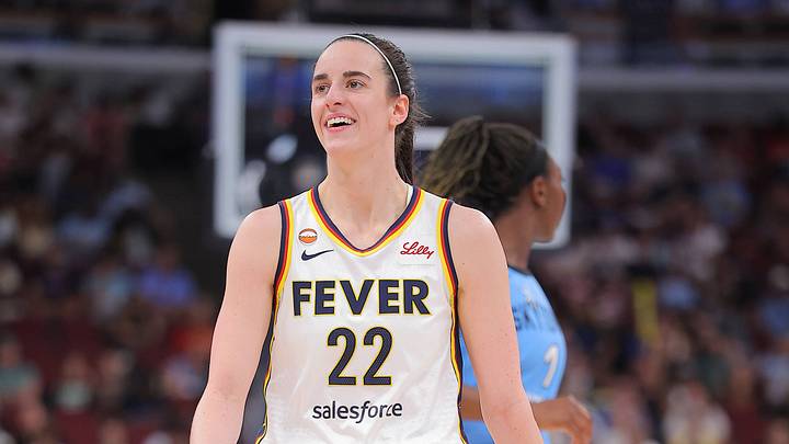 Caitlin Clark walks on the court during an Indiana Fever game. Caitlin Clark walks on the court during an Indiana Fever game.