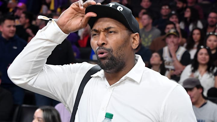 Celebrities At The Los Angeles Lakers Game