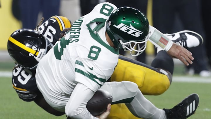 Oct 20, 2024; Pittsburgh, Pennsylvania, USA;  Pittsburgh Steelers defensive tackle Larry Ogunjobi (99).