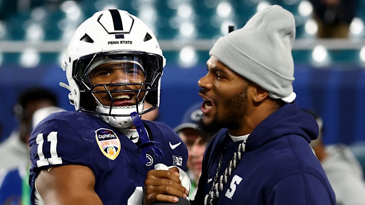 New York Giants pass rusher Abdul Carter and Dallas Cowboys Micah Parsons