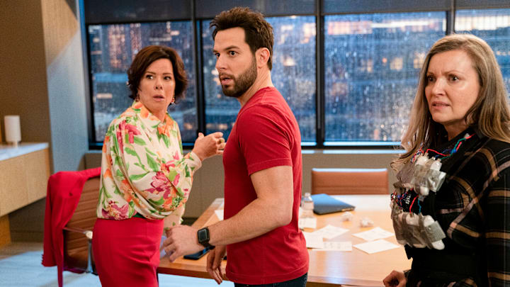 “Gloom and Boom” – When a stranger with a bomb appears at the law firm demanding Margaret reverse her efforts to free her client on death row or the bomb will detonate, Margaret and Todd must rely on their legal and detective skills to untangle the crime, uncover the intentions of the bomber and save everyone at the firm, on the CBS Original drama SO HELP ME TODD, Thursday, April 27 (9:01-10:00 PM, ET/PT) on the CBS Television Network, and available to stream live and on demand on Paramount+*.