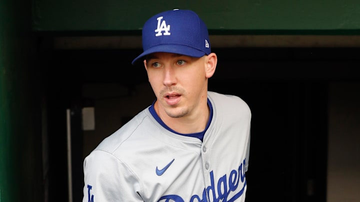 Los Angeles Dodgers starting pitcher Walker Buehler enters the dugout ahead of a June 2024 game against the Pittsburgh Pirates at PNC Park. 