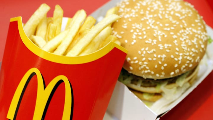 Big Mac and fries from McDonald's.