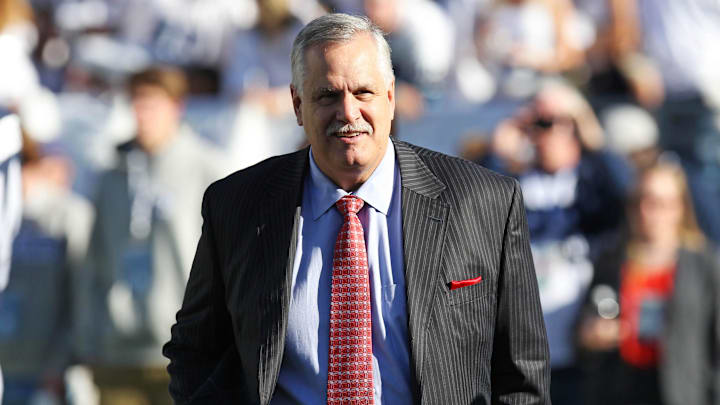 Matt Millen is pictured prior to a Penn State football game against the Michigan Wolverines at Beaver Stadium. Matt Millen is pictured prior to a Penn State football game against the Michigan Wolverines at Beaver Stadium.
