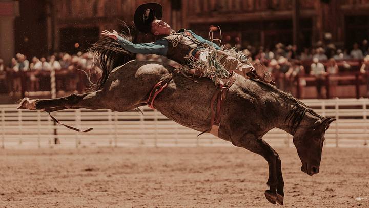Jayco Roper's ride against Summit Pro Rodeo's CC Blue went for 93 points during Sunday's championship go at Cheyenne Frontier Days. 