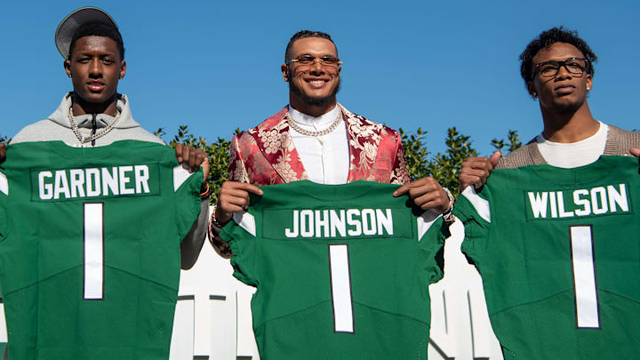 Sauce Gardner, Jermaine Johnson, and Garrett Wilson