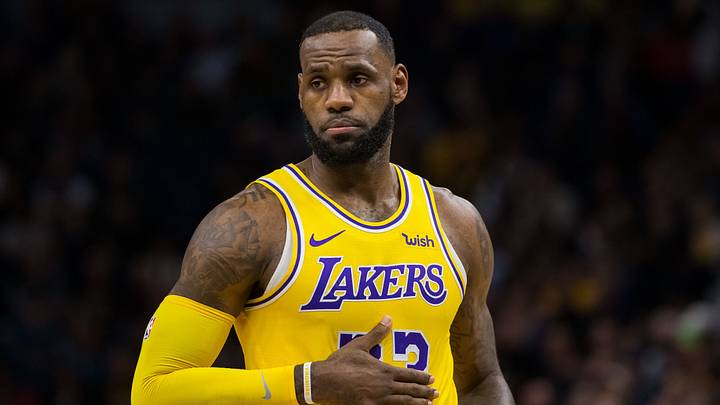  Los Angeles Lakers forward LeBron James (23) in the second quarter against Minnesota Timberwolves at Target Center. Mandatory Credit: Brad Rempel-USA TODAY Sports
