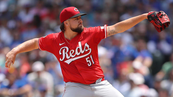 May 31, 2024; Chicago, Illinois, USA; Cincinnati Reds pitcher Graham Ashcraft (51) delivers a pitch during the first inning against the Chicago Cubs at Wrigley Field. Mandatory Credit: Melissa Tamez-USA TODAY Sports May 31, 2024; Chicago, Illinois, USA; Cincinnati Reds pitcher Graham Ashcraft (51) delivers a pitch during the first inning against the Chicago Cubs at Wrigley Field. Mandatory Credit: Melissa Tamez-USA TODAY Sports