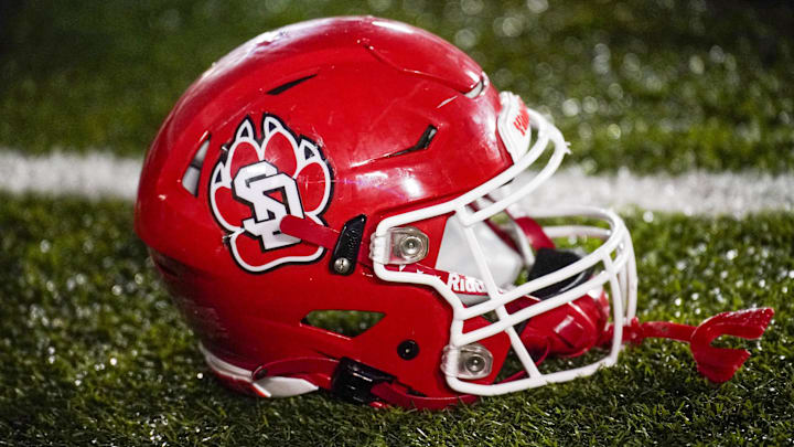 South Dakota Coyotes helmet.