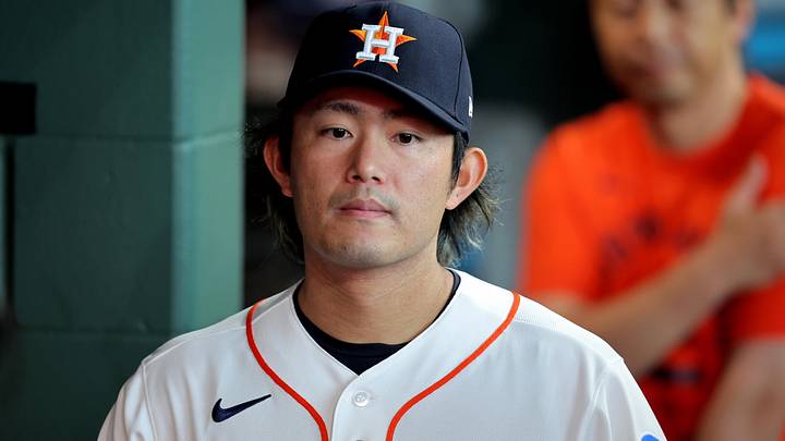 Jun 4, 2026; Houston, Texas, USA; Houston Astros pitcher Tatsuya Imai (45) prior to the game against the Pittsburgh Pirates at Daikin Park. Jun 4, 2026; Houston, Texas, USA; Houston Astros pitcher Tatsuya Imai (45) prior to the game against the Pittsburgh Pirates at Daikin Park.