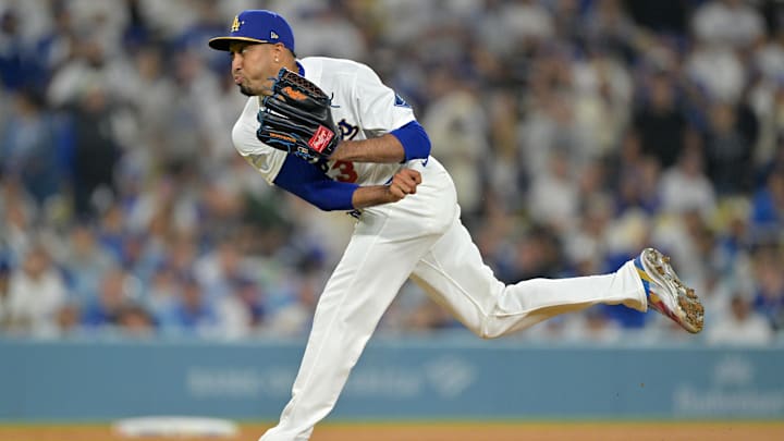 Los Angeles Dodgers pitcher Edwin Diaz. Los Angeles Dodgers pitcher Edwin Diaz.