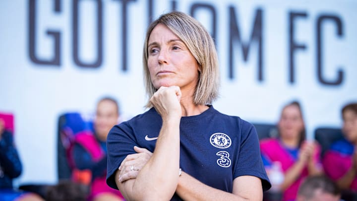 Chelsea manager Sonia Bompastor during pre-season