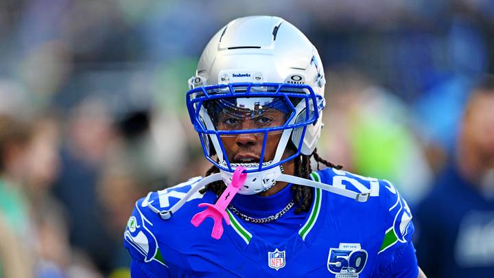 Seattle Seahawks wide receiver Rashid Shaheed (22) warms up