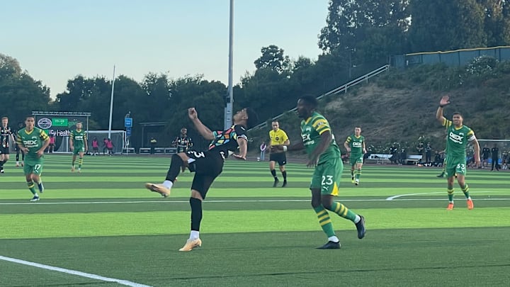 The Oakland Roots play the Tampa Bay Rowdies in a USL Super League match on June 8, 2024.