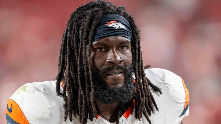 August 9, 2025; Santa Clara, California, USA; Denver Broncos linebacker Jordan Turner (55) after the game against the San Francisco 49ers at Levi's Stadium. Mandatory Credit: Kyle Terada-Imagn Images August 9, 2025; Santa Clara, California, USA; Denver Broncos linebacker Jordan Turner (55) after the game against the San Francisco 49ers at Levi's Stadium. Mandatory Credit: Kyle Terada-Imagn Images