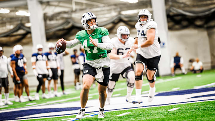 BYU quarterback Bear Bachmeier at Spring Camp