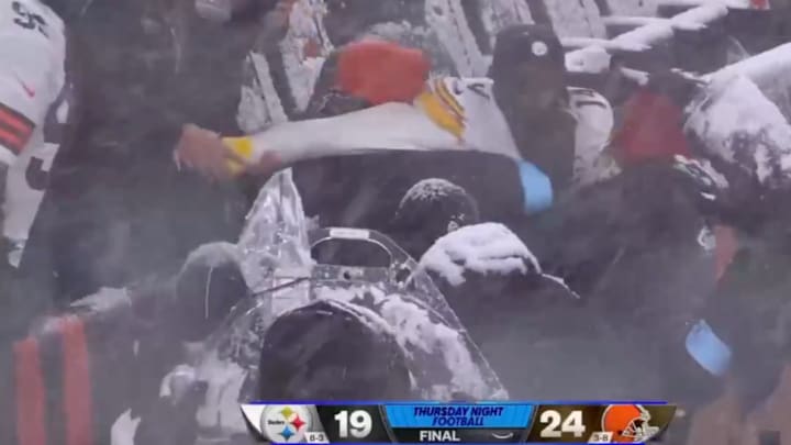 George Pickens pulled away from the stands in Cleveland.