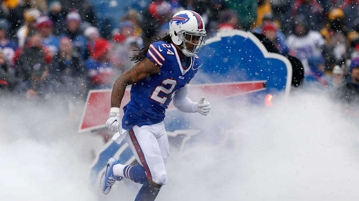 Dec 11, 2016; Orchard Park, NY, USA; Buffalo Bills cornerback Stephon Gilmore (24) before a game against the Pittsburgh Steelers at New Era Field. Dec 11, 2016; Orchard Park, NY, USA; Buffalo Bills cornerback Stephon Gilmore (24) before a game against the Pittsburgh Steelers at New Era Field.