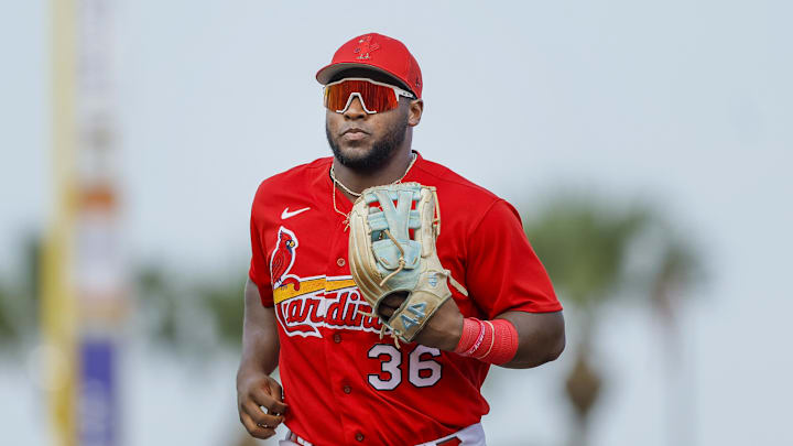 Mar 6, 2023; Moisés Gómez in a Spring Training game against the Houston Astros. 