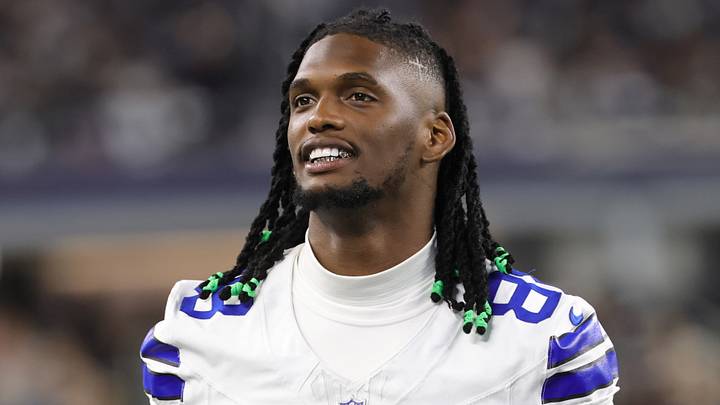 Dallas Cowboys wide receiver CeeDee Lamb looks on from the sidelines against the New Orleans Saints at AT&T Stadium. Dallas Cowboys wide receiver CeeDee Lamb looks on from the sidelines against the New Orleans Saints at AT&T Stadium.