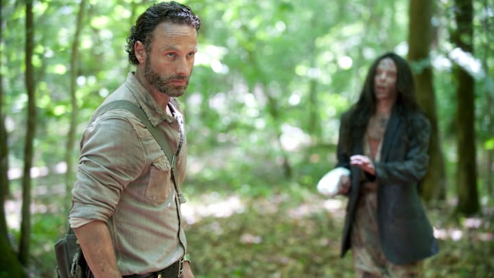 Rick Grimes (Andrew Lincoln) and Clara (Kerry Condon) - The Walking Dead _ Season 4, Episode 1 - Photo Credit: Gene Page/AMC