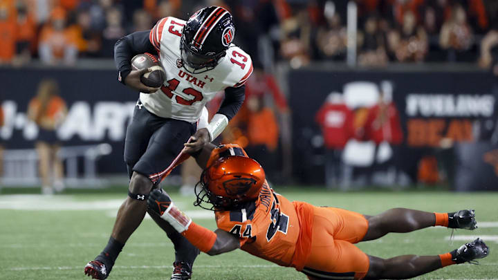 Utah Utes quarterback Nate Johnson (13)