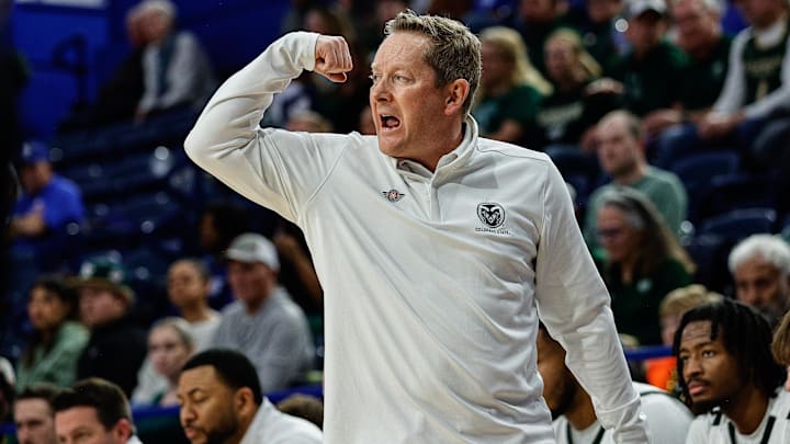 Colorado State Rams head coach Niko Medved
