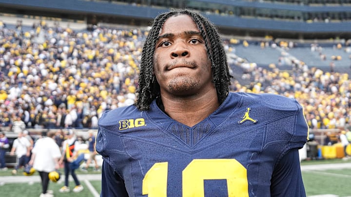 Michigan quarterback Bryce Underwood (19) walks off the field after 24-7 win over Washington at Michigan Stadium in Ann Arbor on Saturday, Oct. 18, 2025. Michigan quarterback Bryce Underwood (19) walks off the field after 24-7 win over Washington at Michigan Stadium in Ann Arbor on Saturday, Oct. 18, 2025.
