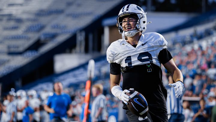BYU wide receiver Tiger Bachmeier in Fall Camp
