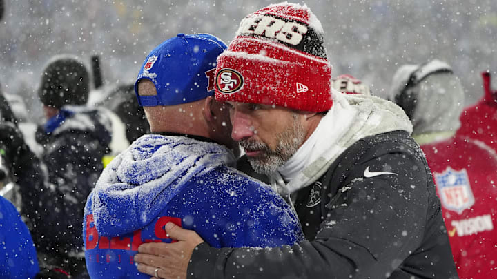 San Francisco 49ers head coach Kyle Shanahan and Buffalo Bills head coach Sean McDermott.