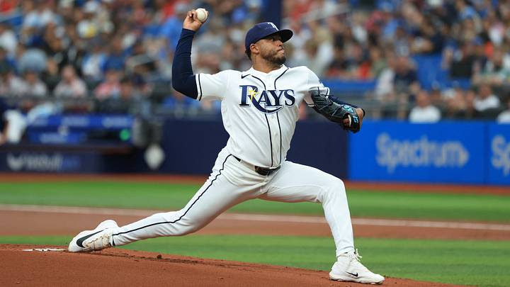 Sep 19, 2026; St. Petersburg, Florida, USA; Tampa Bay Rays pitcher Freddy Peralta (51) throws a pitch during the first inning against the Boston Red Sox at Tropicana Field. Mandatory Credit: Kim Klement Neitzel-Imagn Images Sep 19, 2026; St. Petersburg, Florida, USA; Tampa Bay Rays pitcher Freddy Peralta (51) throws a pitch during the first inning against the Boston Red Sox at Tropicana Field. Mandatory Credit: Kim Klement Neitzel-Imagn Images