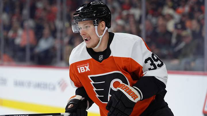 Oct 13, 2026; Philadelphia, Pennsylvania, USA; Philadelphia Flyers right wing Matvei Michkov (39) in action against the Seattle Kraken in the first period at Xfinity Mobile Arena.
