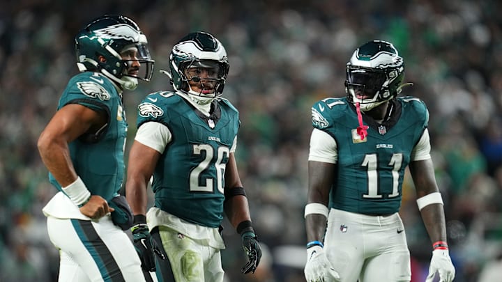 Jalen Hurts, Saquon Barkley, A.J. Brown, Philadelphia Eagles