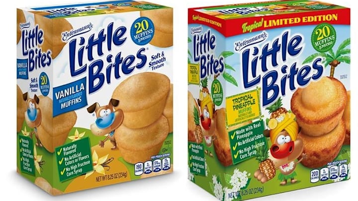 Little Bites Vanilla Muffins and Little Bites Tropical Pineapple Muffins