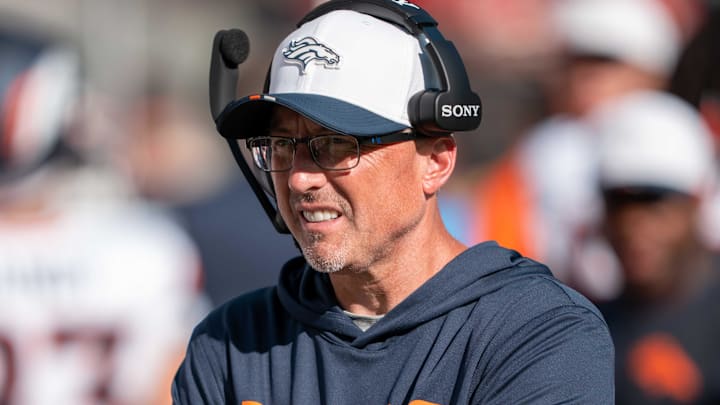 Denver Broncos senior offensive assistant Pete Carmichael before the game against the San Francisco 49ers at Levi's Stadium. Denver Broncos senior offensive assistant Pete Carmichael before the game against the San Francisco 49ers at Levi's Stadium.