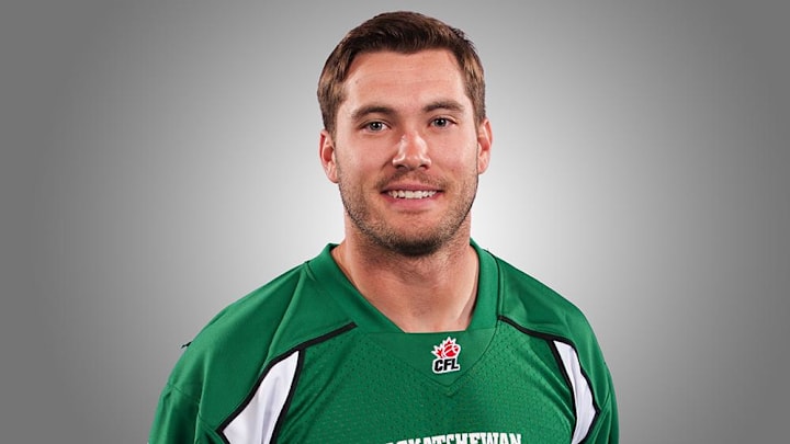 Jun 26, 2014; Saskatchewan Roughriders quarterback Seth Doege poses for a photo. Mandatory Credit: Imagn Images