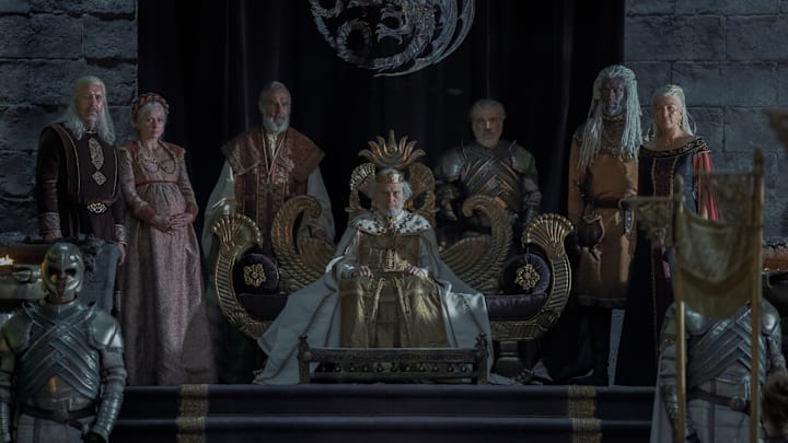 Paddy Considine, Sian Brooke, Michael Carter, Steve Toussaint, and Eve Best in 'House of the Dragon.'