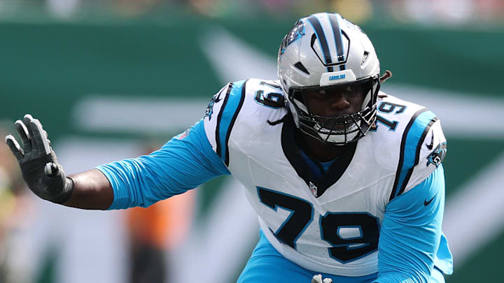 Carolina Panthers offensive tackle Ikem Ekwonu Carolina Panthers offensive tackle Ikem Ekwonu